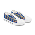 Day of the Dead Sugar Skull Low Top Sneakers — Women's Floral Skull Canvas Shoes - Raven Quest Apparel