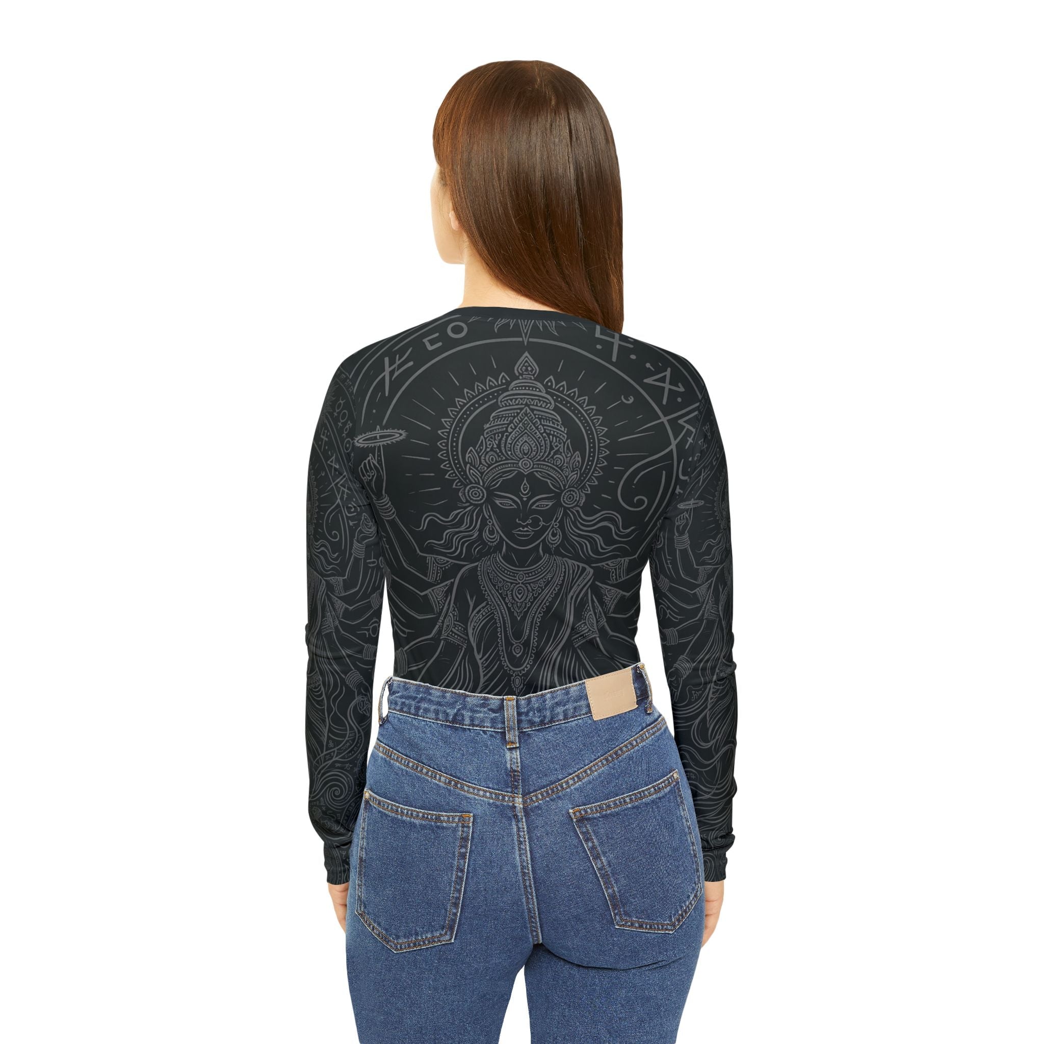 Devine Goddess V-Neck Long Sleeve — Women's Mystic V-Neck | Raven Quest Apparel - Raven Quest Apparel