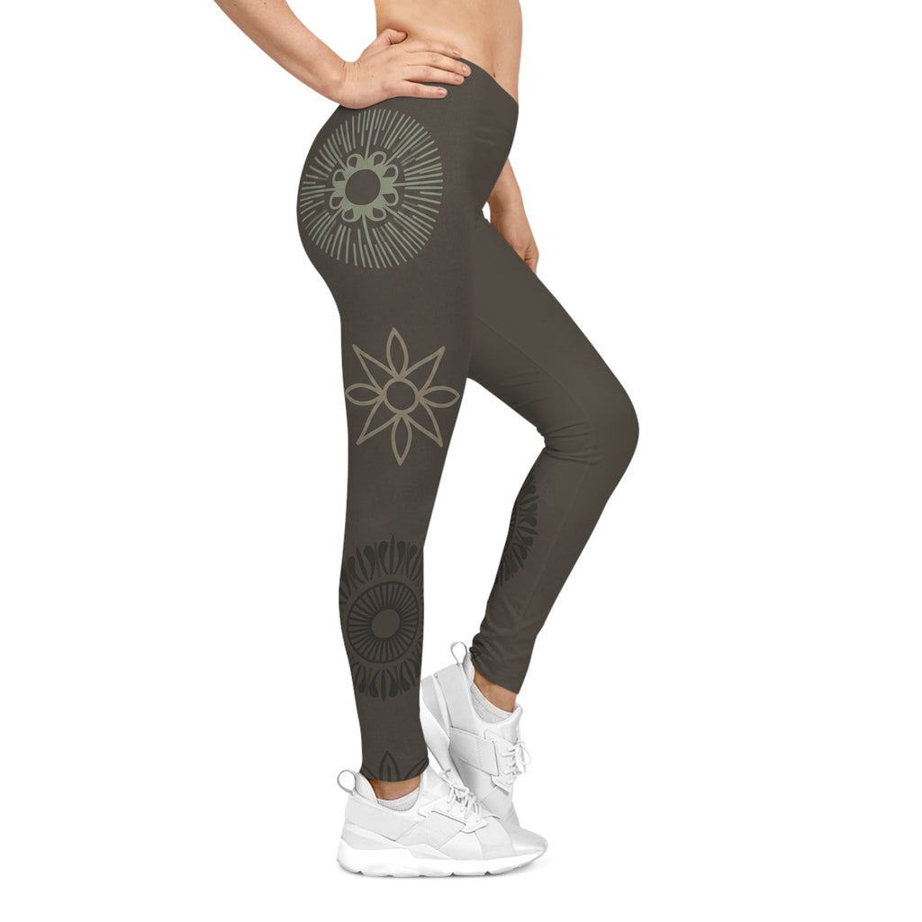 Earth Mandala Leggings — Earth - Tone Yoga & Casual Leggings - Raven Quest Apparel