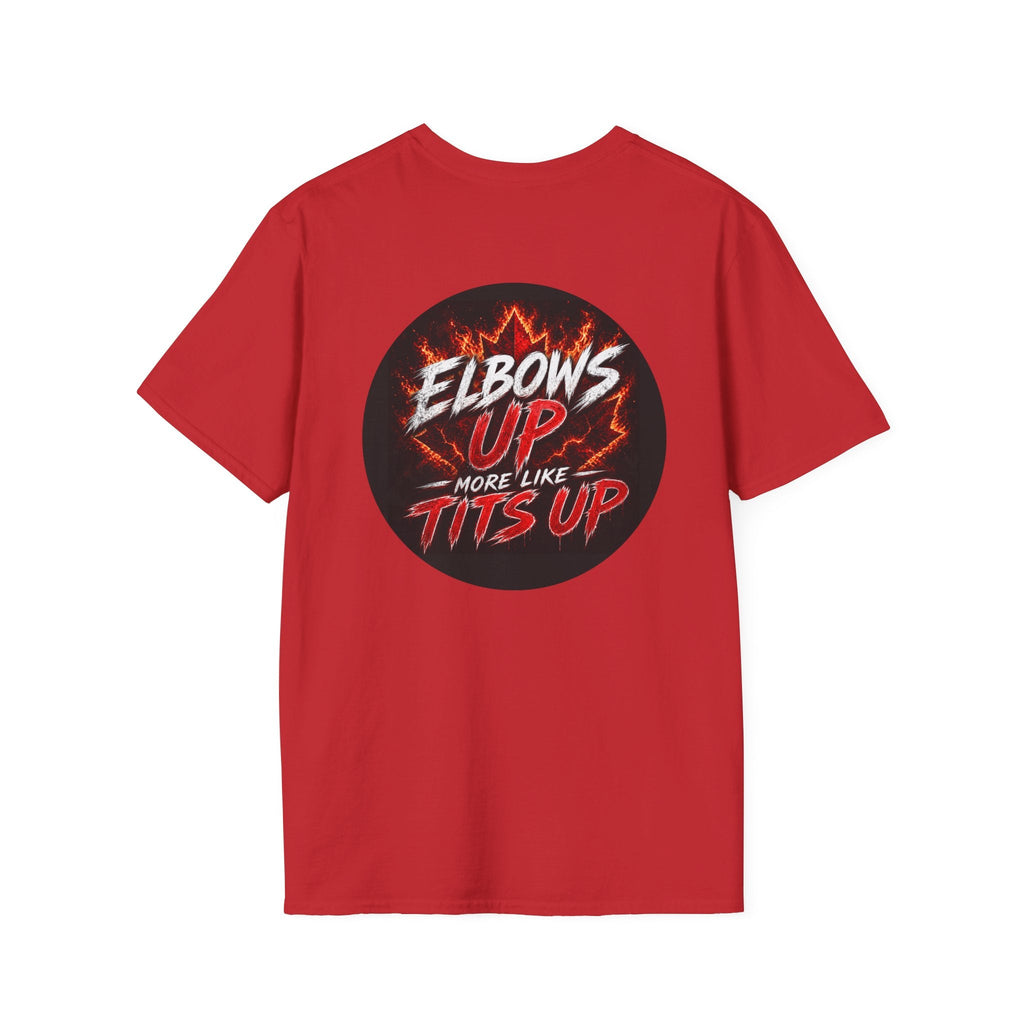 Elbows Up More Like Tits Up T-Shirt - Raven Quest Apparel