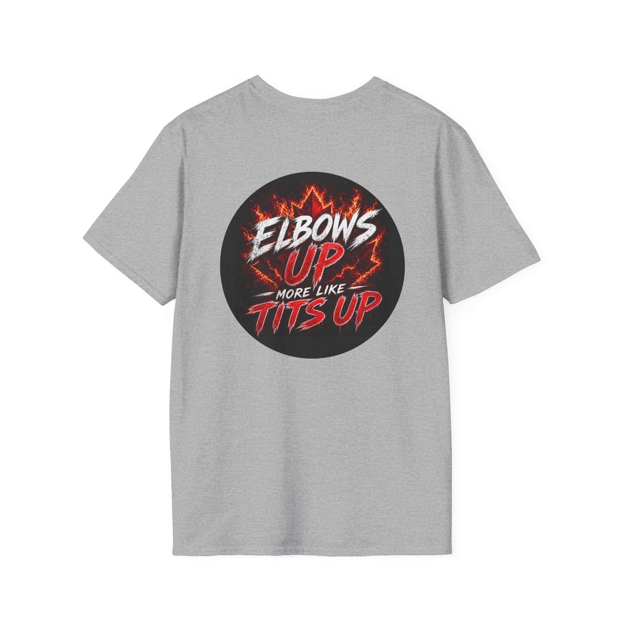 Elbows Up More Like Tits Up T-Shirt - Raven Quest Apparel