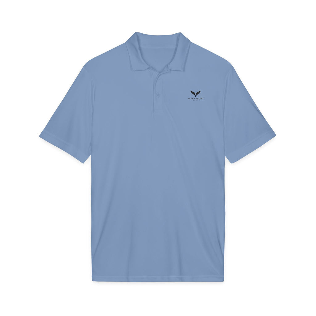 Emblem Performance Polo — Eagle Logo Athletic Golf Shirt - Raven Quest Apparel