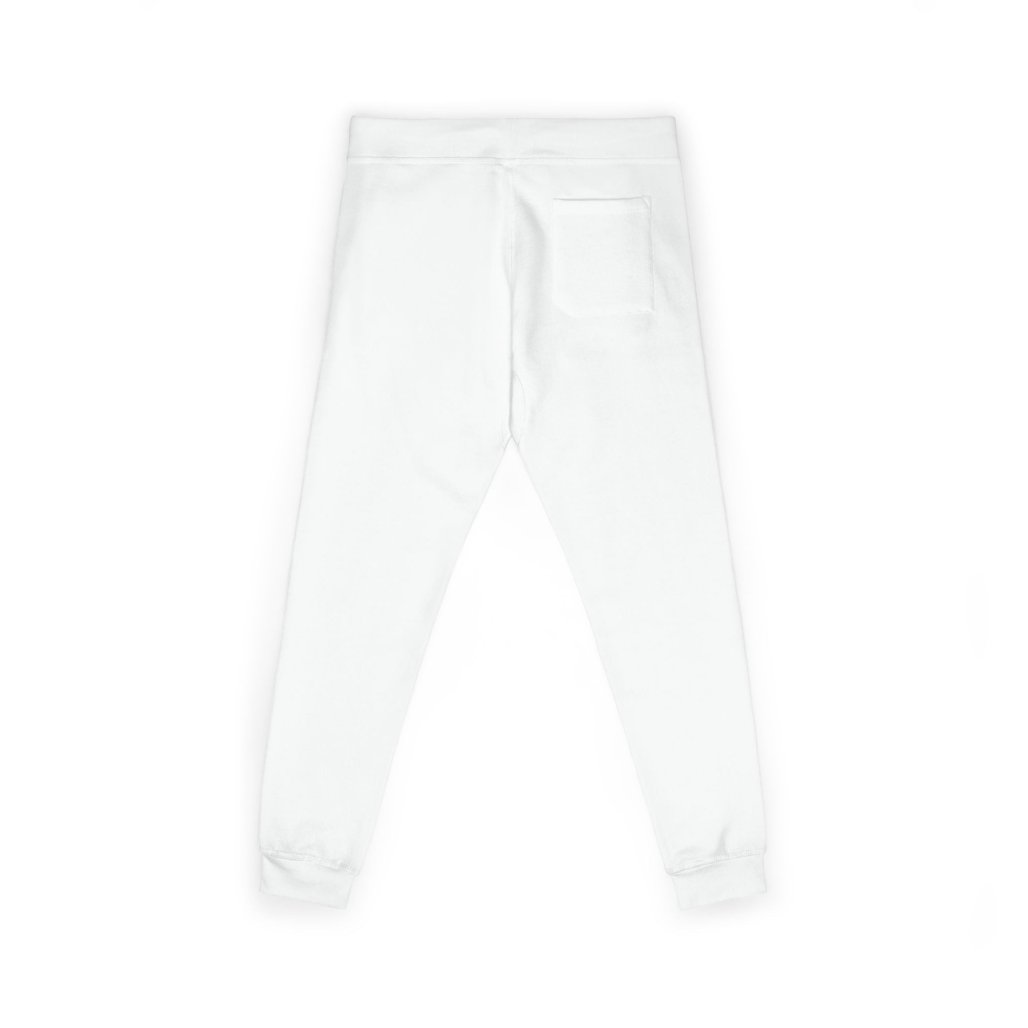 Embroidered Dove Fleece Sweatpants — Cozy White Joggers with Small Chest Logo - Raven Quest Apparel