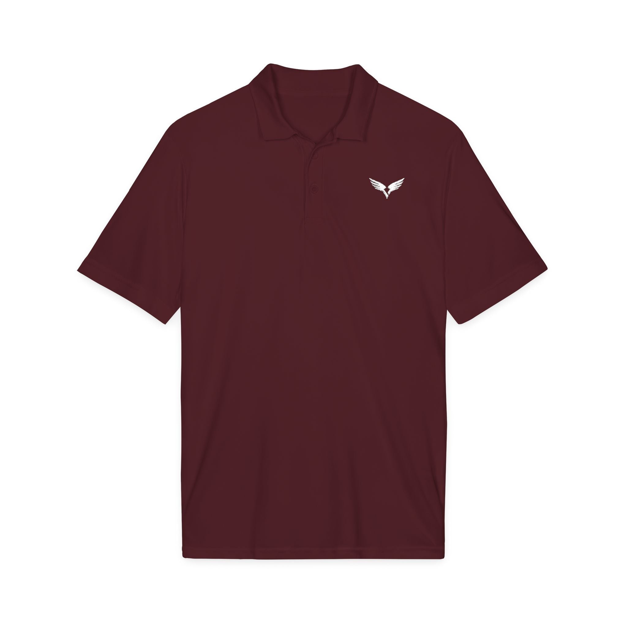 Embroidered Minimalist Winged Polo Shirt | Raven Quest Apparel - Raven Quest Apparel