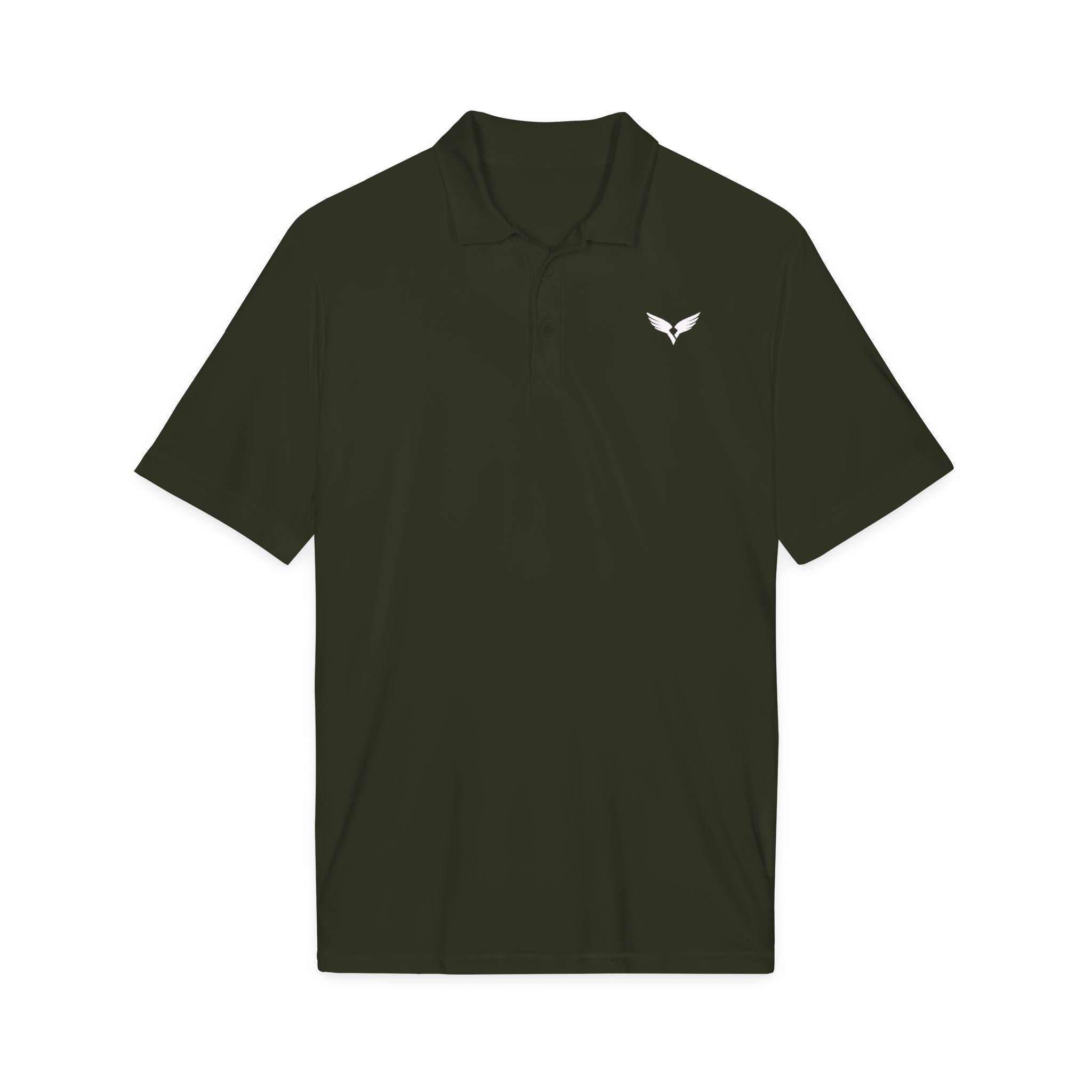 Embroidered Raven Polo Shirt – Performance Golf Polo - Raven Quest Apparel
