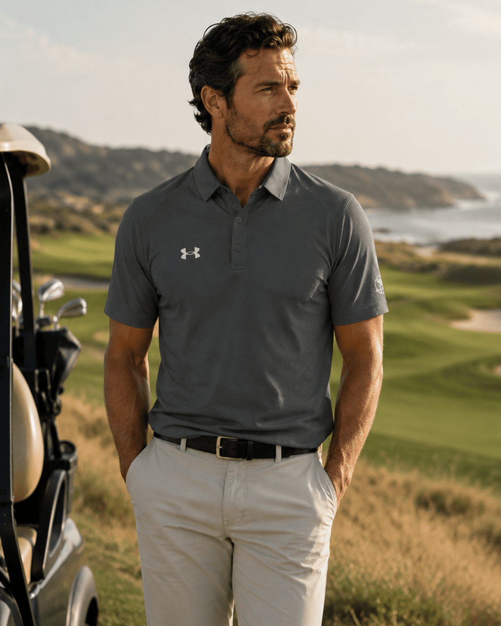Embroidered Under Armour Men's Performance Polo — Classic Golf - Raven Quest Apparel