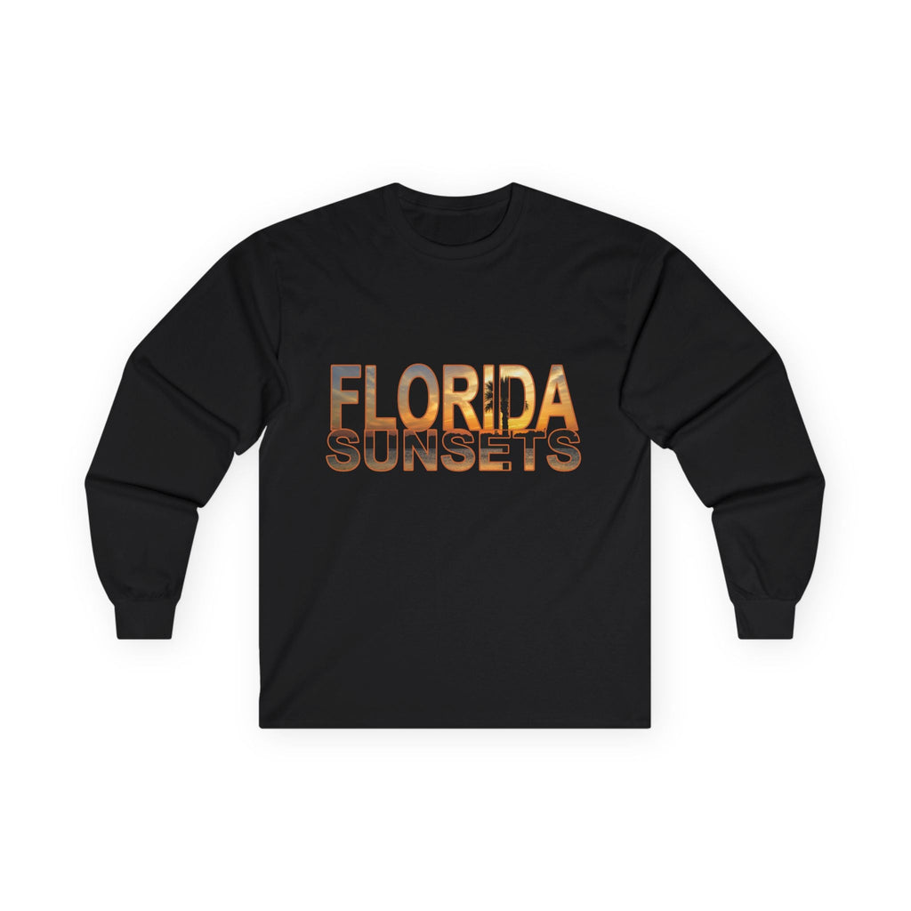 Florida Nights Long Sleeve Tee — Sunset Photo Print - Raven Quest - Raven Quest Apparel