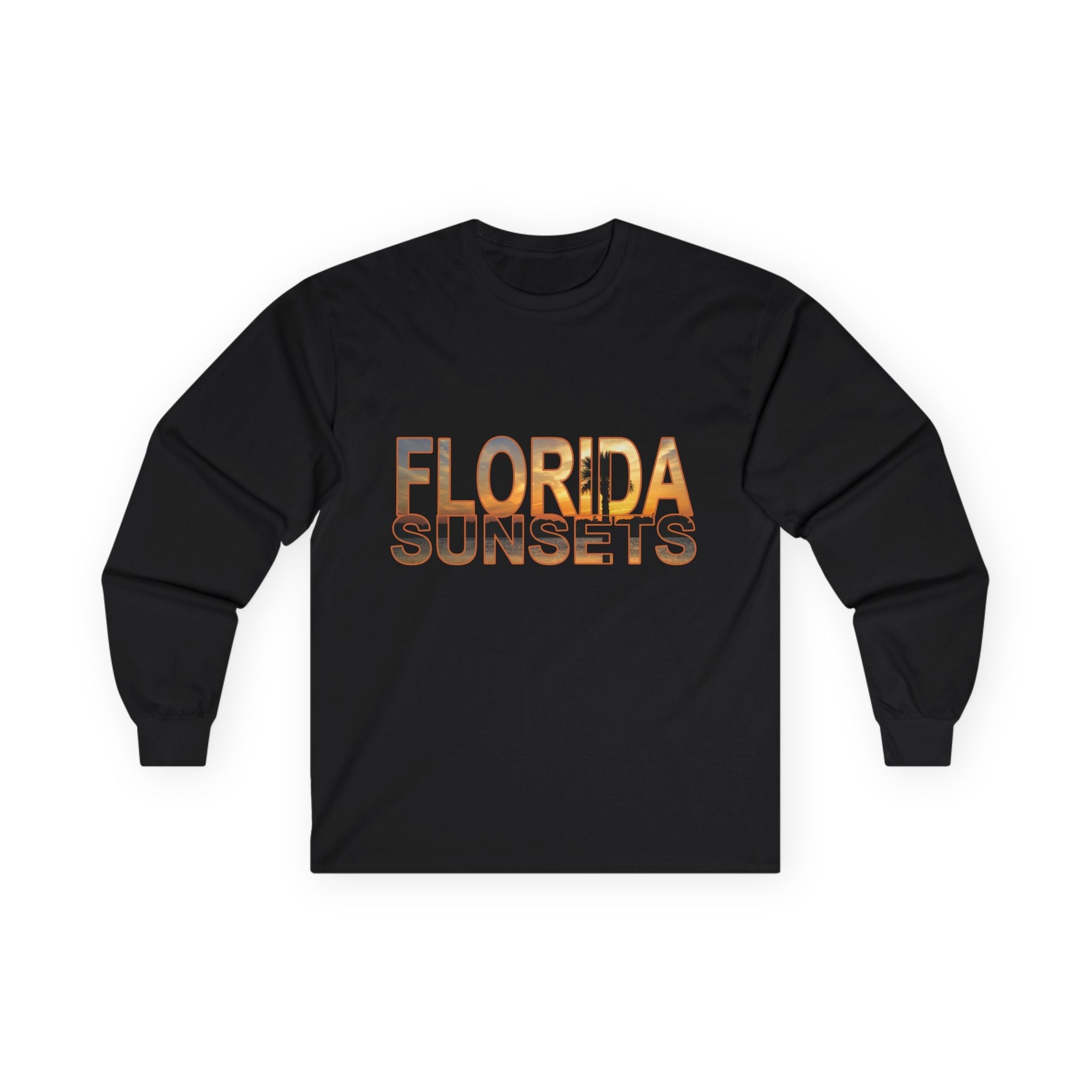 Florida Nights Long Sleeve Tee — Sunset Photo Print - Raven Quest - Raven Quest Apparel