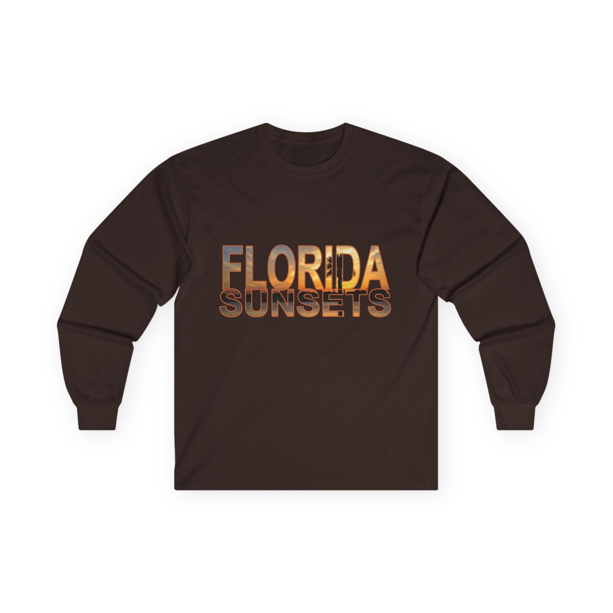 Florida Nights Long Sleeve Tee — Sunset Photo Print - Raven Quest - Raven Quest Apparel