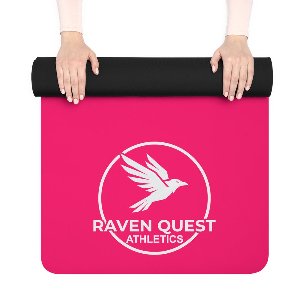 Gradient Pink Rubber Yoga Mat — Non - Slip Eco Exercise & Pilates Mat - Raven Quest Apparel