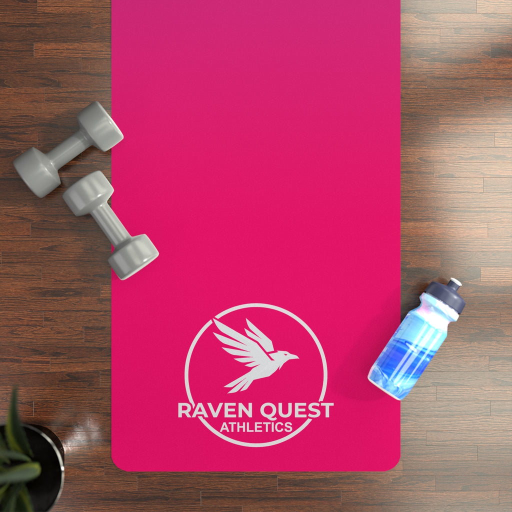 Gradient Pink Rubber Yoga Mat — Non - Slip Eco Exercise & Pilates Mat - Raven Quest Apparel