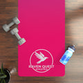 Gradient Pink Rubber Yoga Mat — Non - Slip Eco Exercise & Pilates Mat - Raven Quest Apparel
