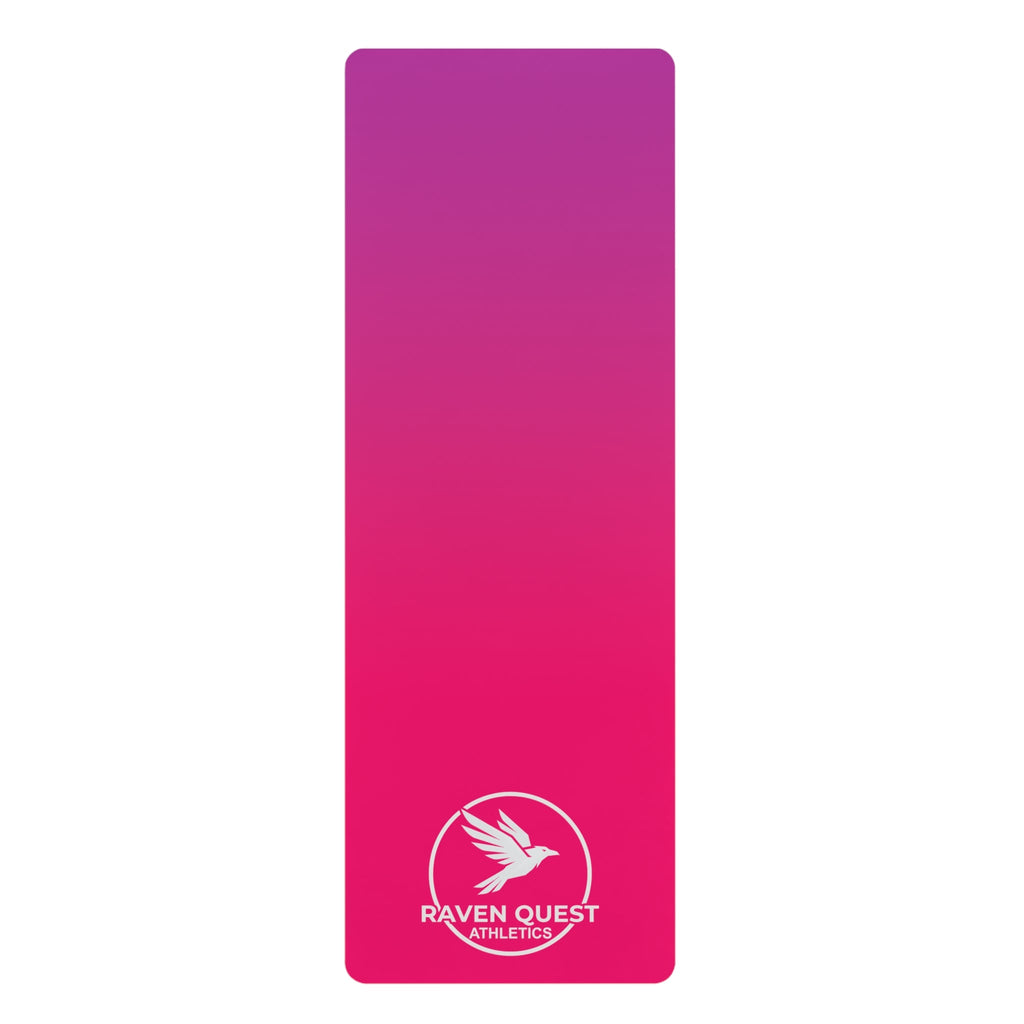 Gradient Pink Rubber Yoga Mat — Non - Slip Eco Exercise & Pilates Mat - Raven Quest Apparel