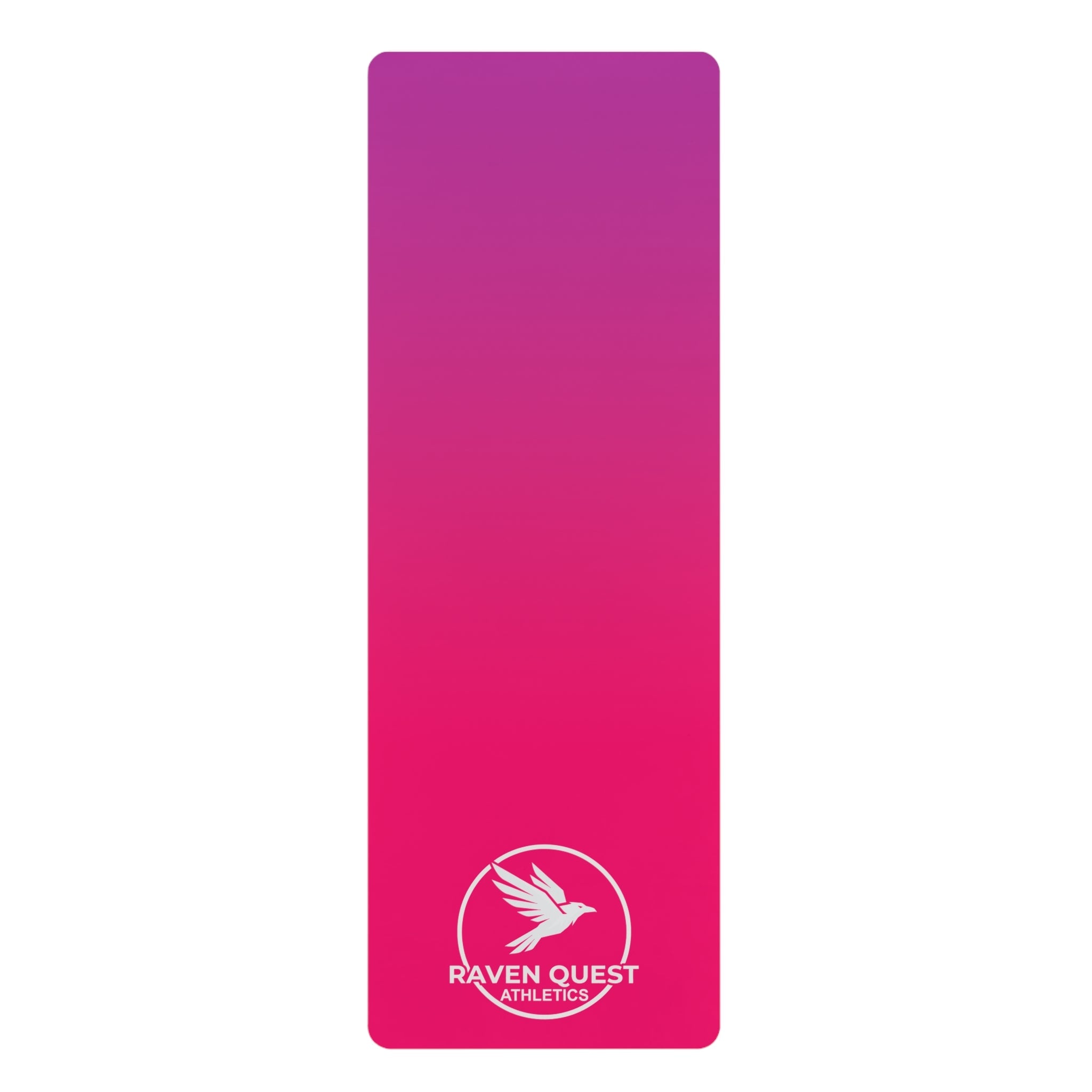 Gradient Pink Rubber Yoga Mat — Non - Slip Eco Exercise & Pilates Mat - Raven Quest Apparel