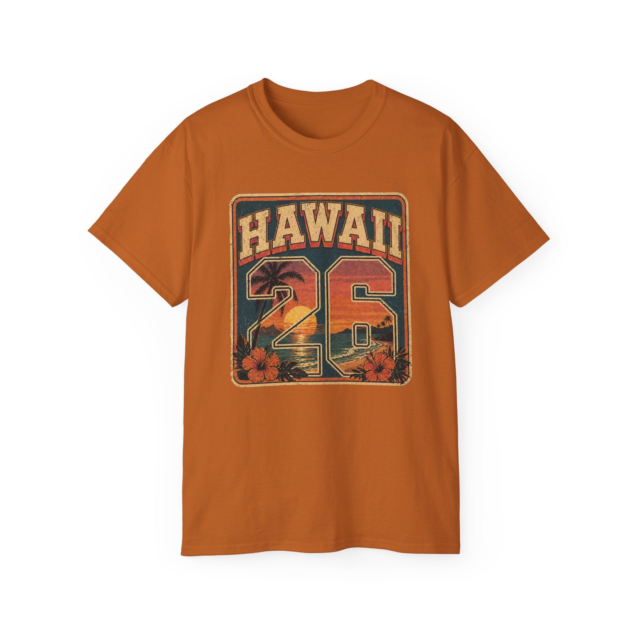 Hawaii 26 Vintage Sunset Tee - Raven Quest Apparel