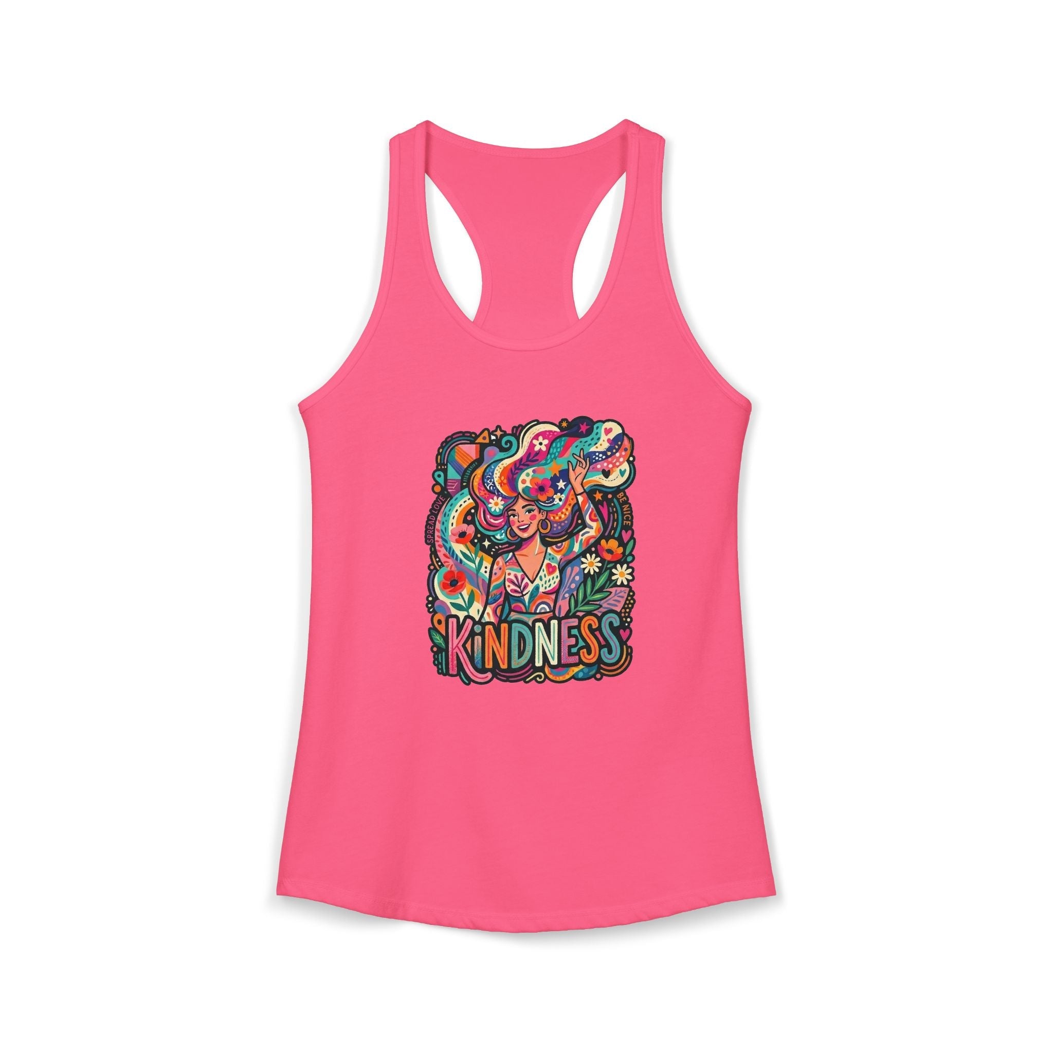 Kindness Women's Ideal Graphic Racerback Tank | Raven Quest - Raven Quest Apparel