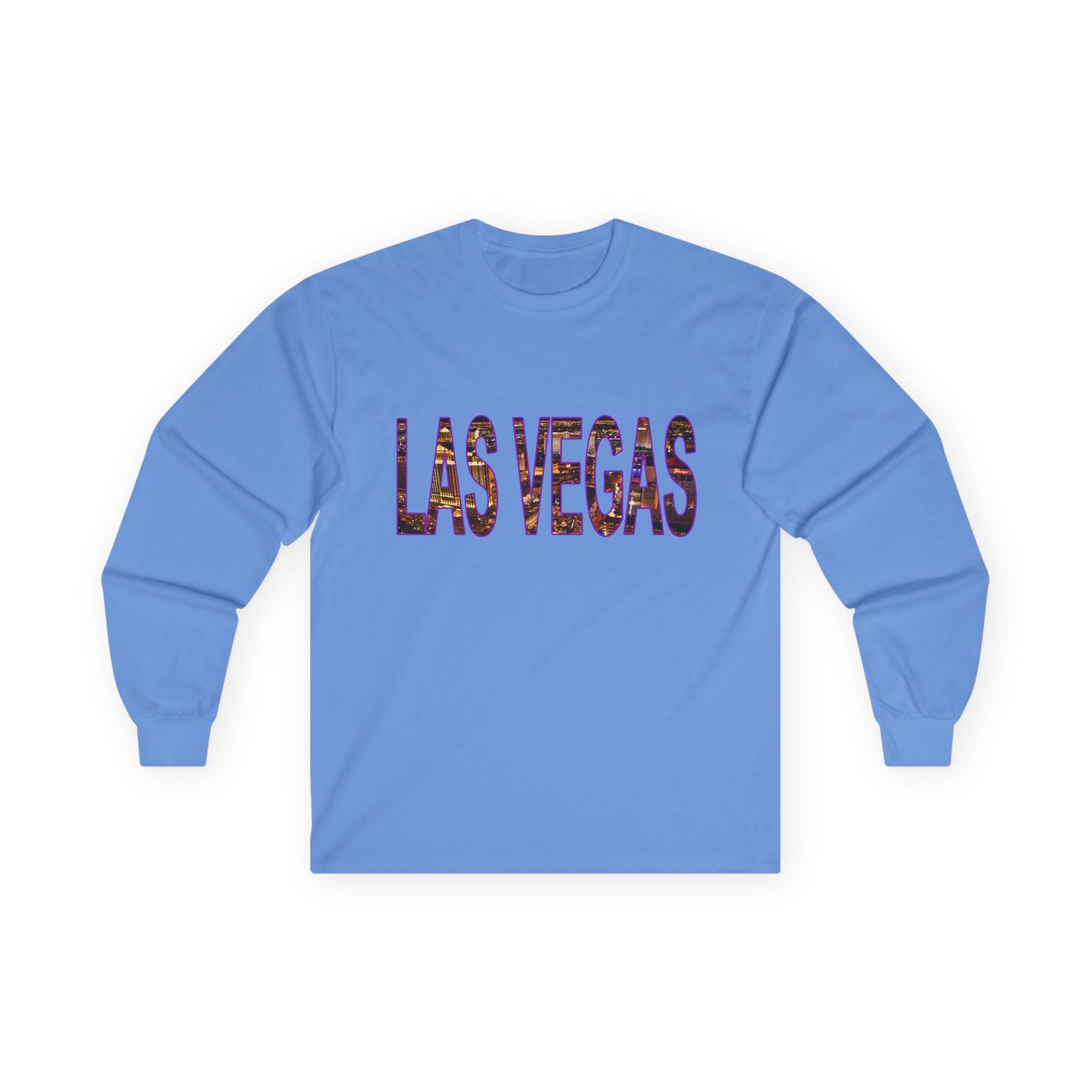 Las Vegas Long Sleeve Tee — City Neon Photo Print - Raven Quest - Raven Quest Apparel