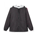 Leopard Print Windbreaker Jacket with Back Logo — Women's Stylish Lightweight Hoodie - Raven Quest Apparel