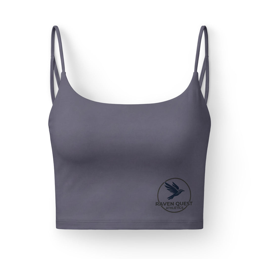 Luxe Cropped Bra Top — Raven Quest Adventure Logo - Raven Quest Apparel