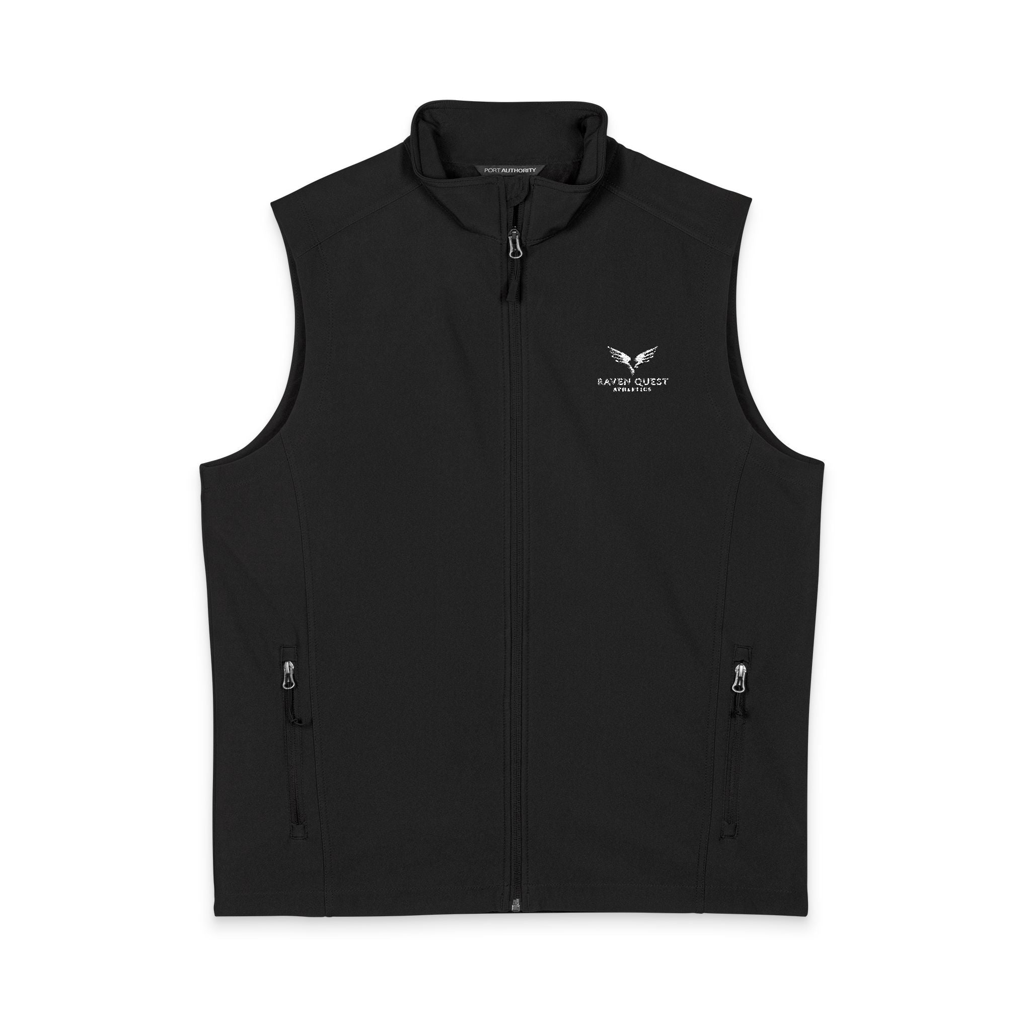 Men's Raven Quest Athletics Soft Shell Vest — Embroidered Raven Logo - Raven Quest Apparel