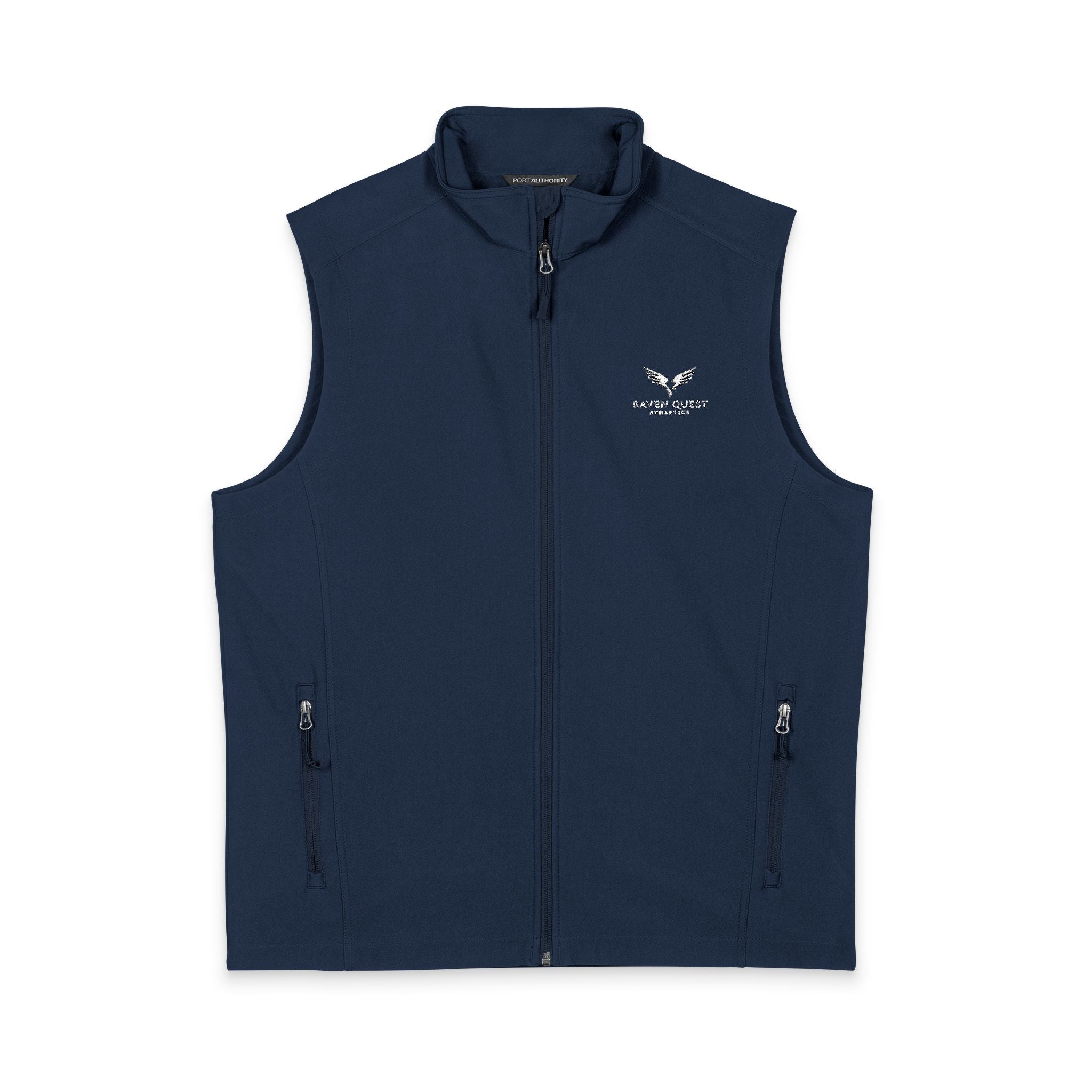 Men's Raven Quest Athletics Soft Shell Vest — Embroidered Raven Logo - Raven Quest Apparel