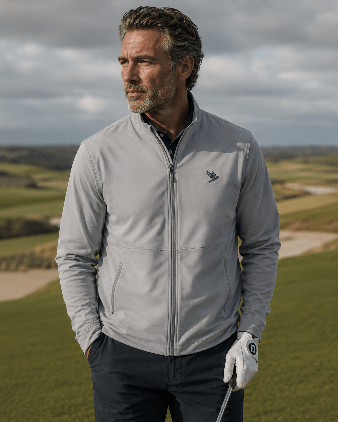 Men's Soft Shell Jacket - Small Raven Logo, Lightweight Windbreaker - Raven Quest Apparel