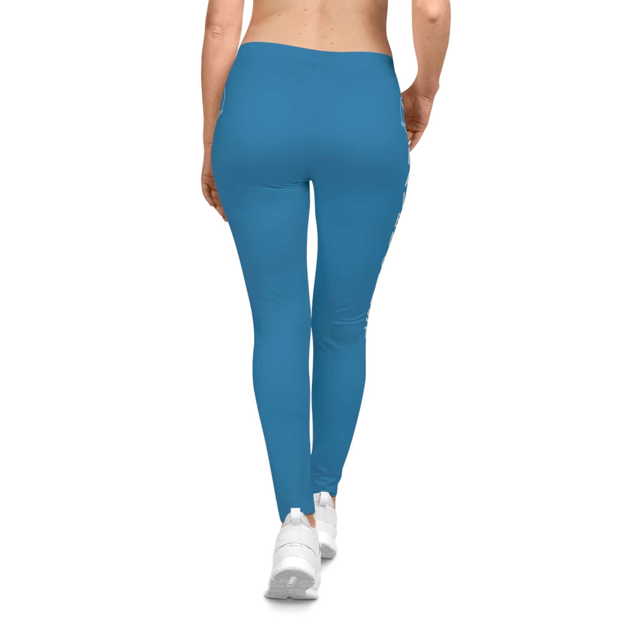 Ocean Blue Raven Quest Leggings — Women's Graphic Side - Print Activewear - Raven Quest Apparel