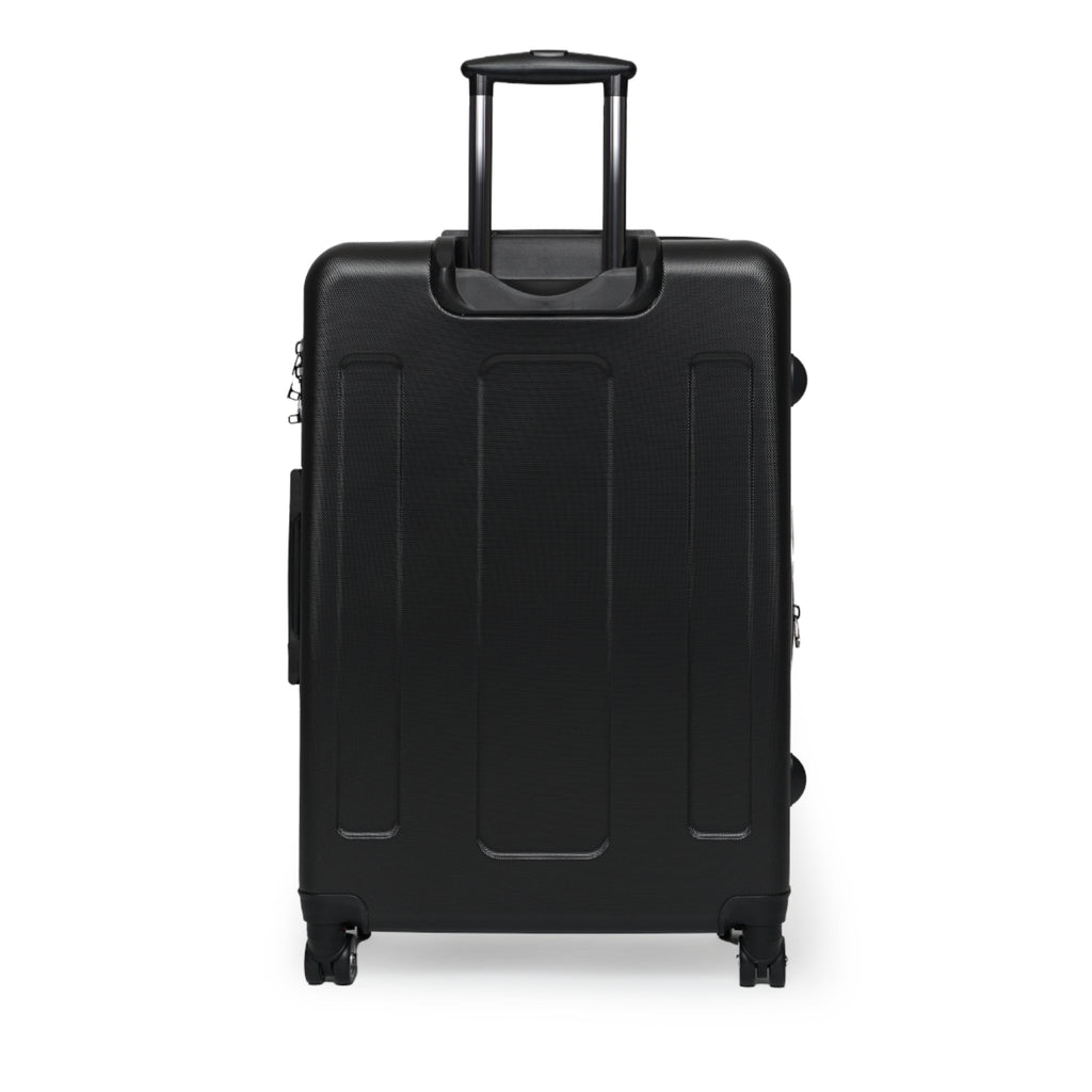 Ocean Wave Carry - On Suitcase — Blue Nautical Surf Pattern Travel Luggage - Raven Quest Apparel