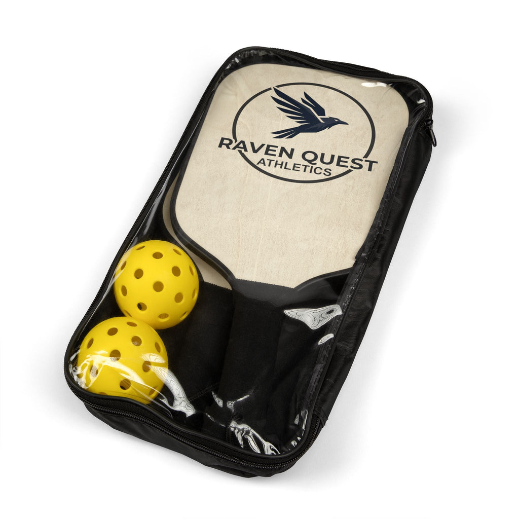 Pickleball Paddle Set — Raven Quest Athletics Logo Kit (2 Paddles + 2 Balls) - Raven Quest Apparel