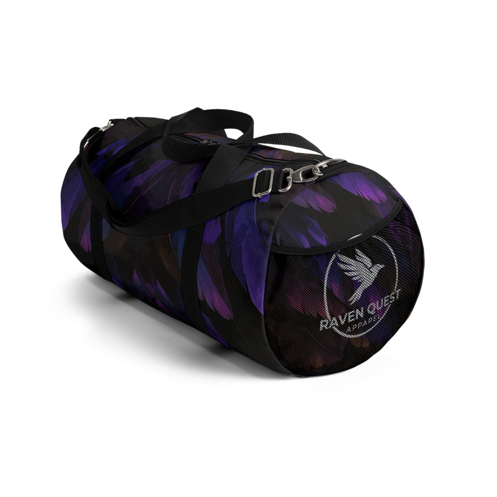 Purple Floral Night Duffel Bag — Dark Botanical Travel Bag - Raven Quest Apparel