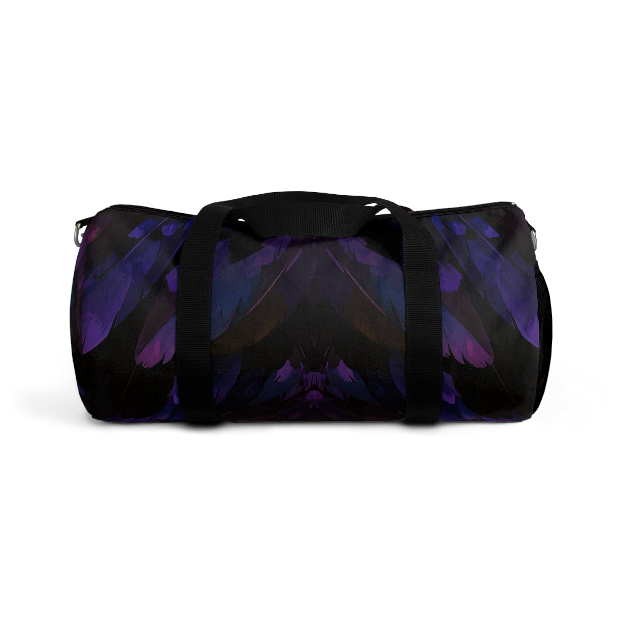 Purple Floral Night Duffel Bag — Dark Botanical Travel Bag - Raven Quest Apparel