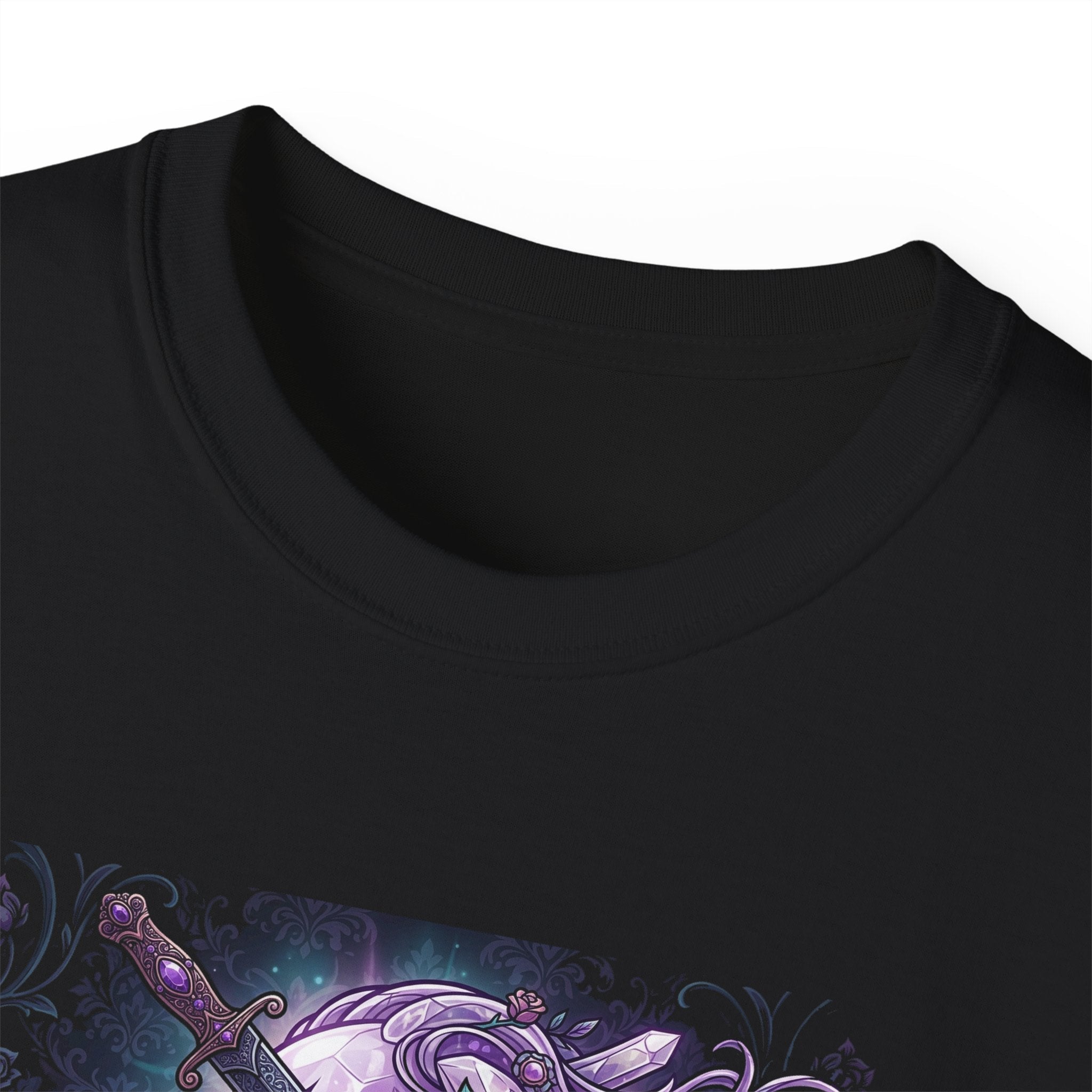 Purple Skull Tee — Gothic Fantasy Graphic T-Shirt - Raven Quest Apparel