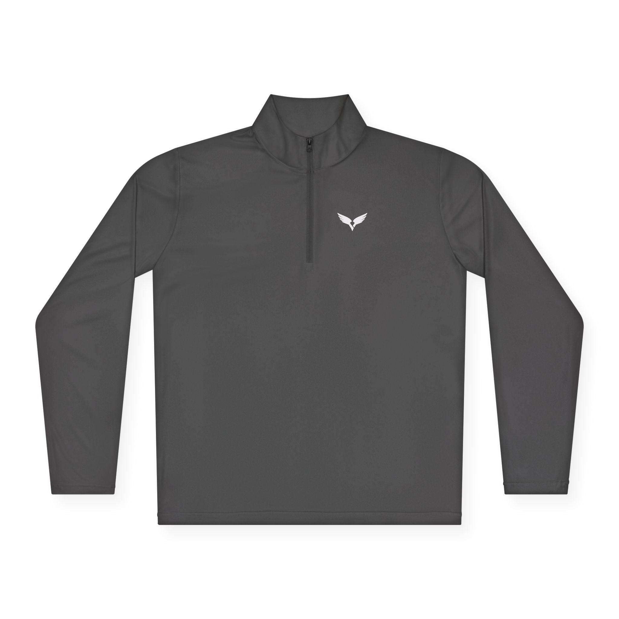 Quarter - Zip Pullover — Minimalist Raven Logo Performance Pullover - Raven Quest Apparel