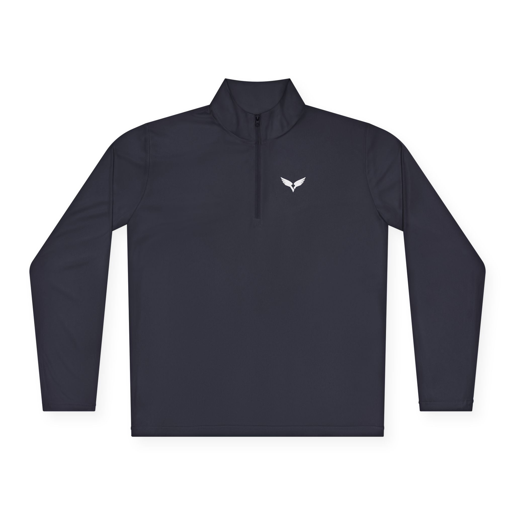 Quarter - Zip Pullover — Minimalist Raven Logo Performance Pullover - Raven Quest Apparel
