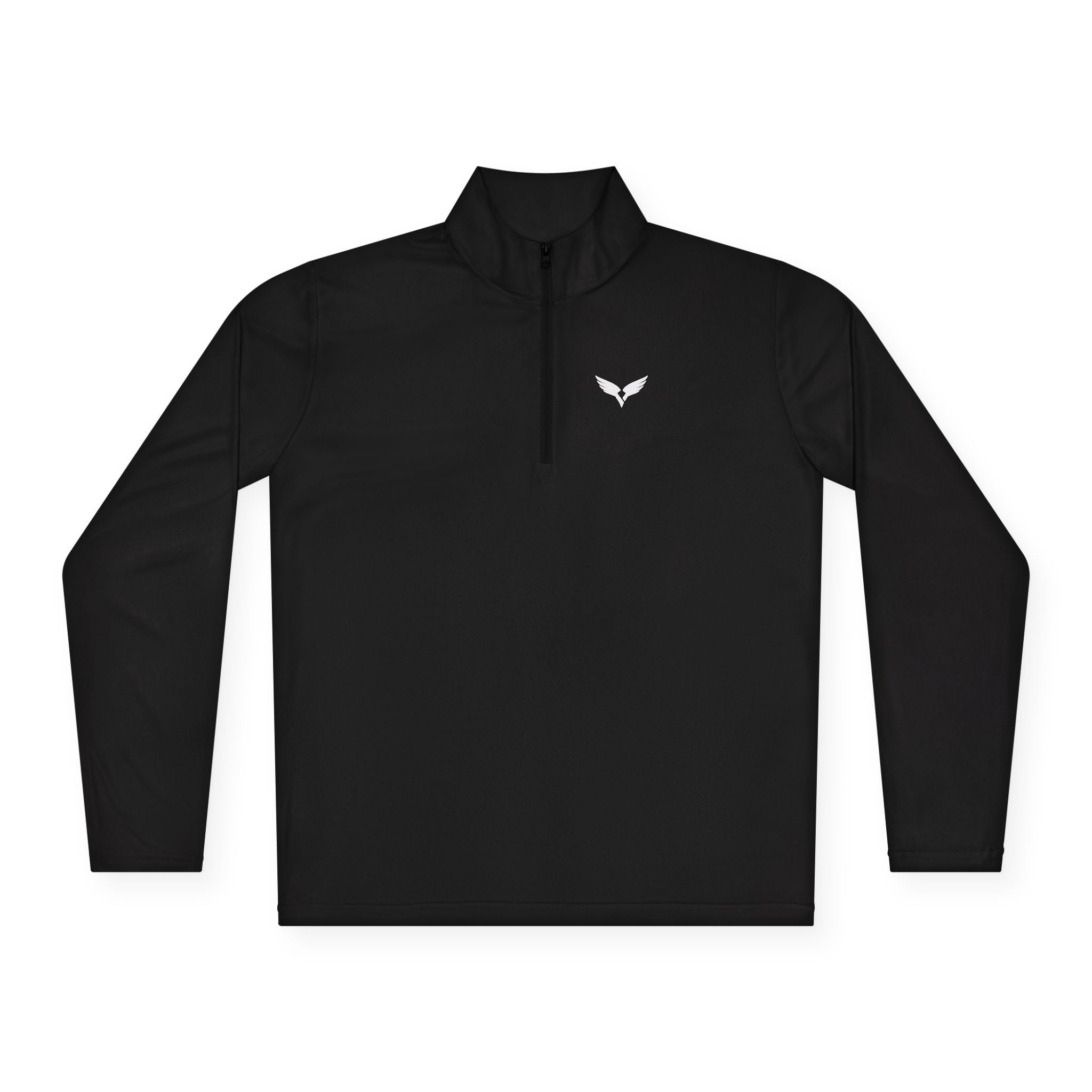 Quarter - Zip Pullover — Minimalist Raven Logo Performance Pullover - Raven Quest Apparel