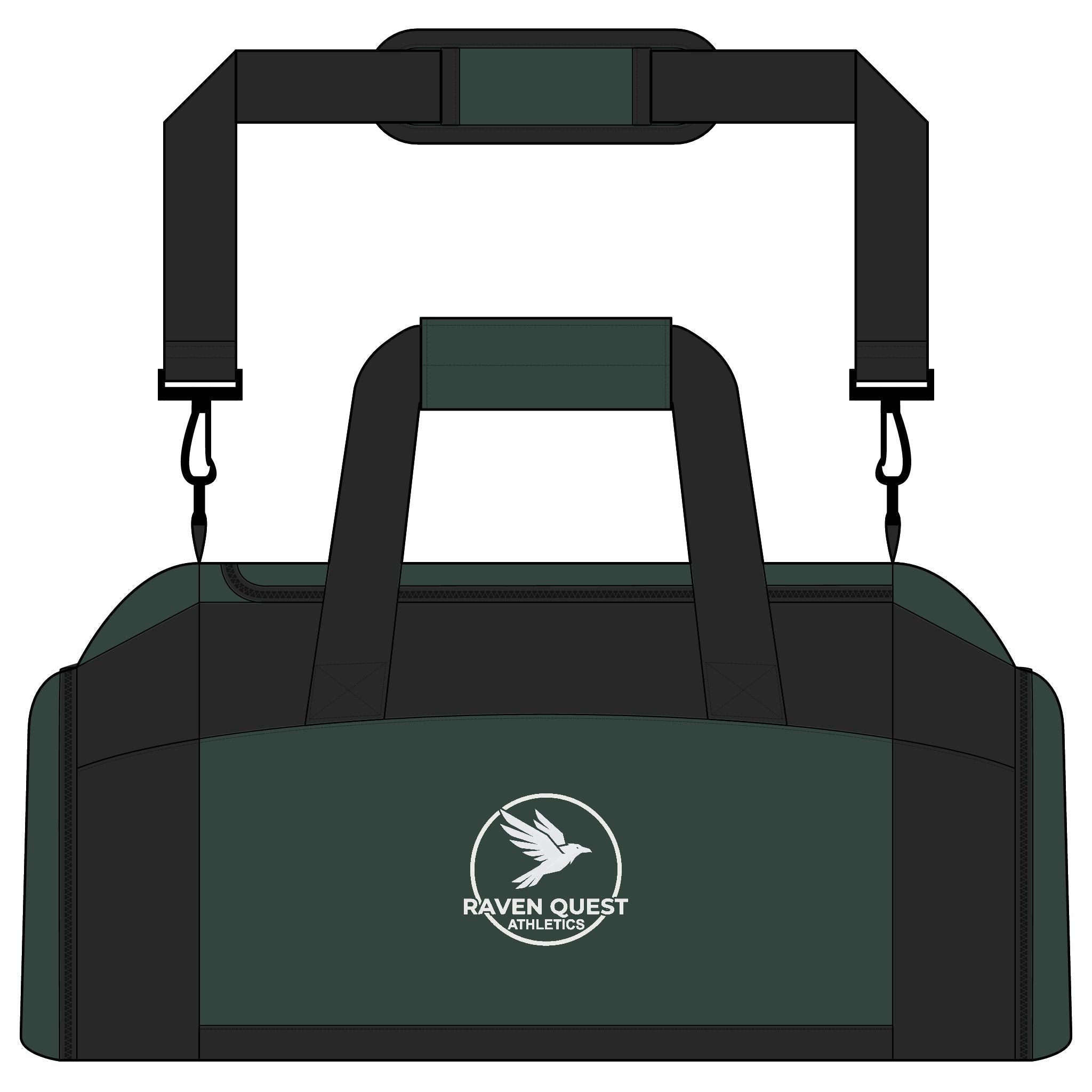 Raven Quest Athletics Gym Bag – Durable Sports Duffle with Logo - Raven Quest Apparel