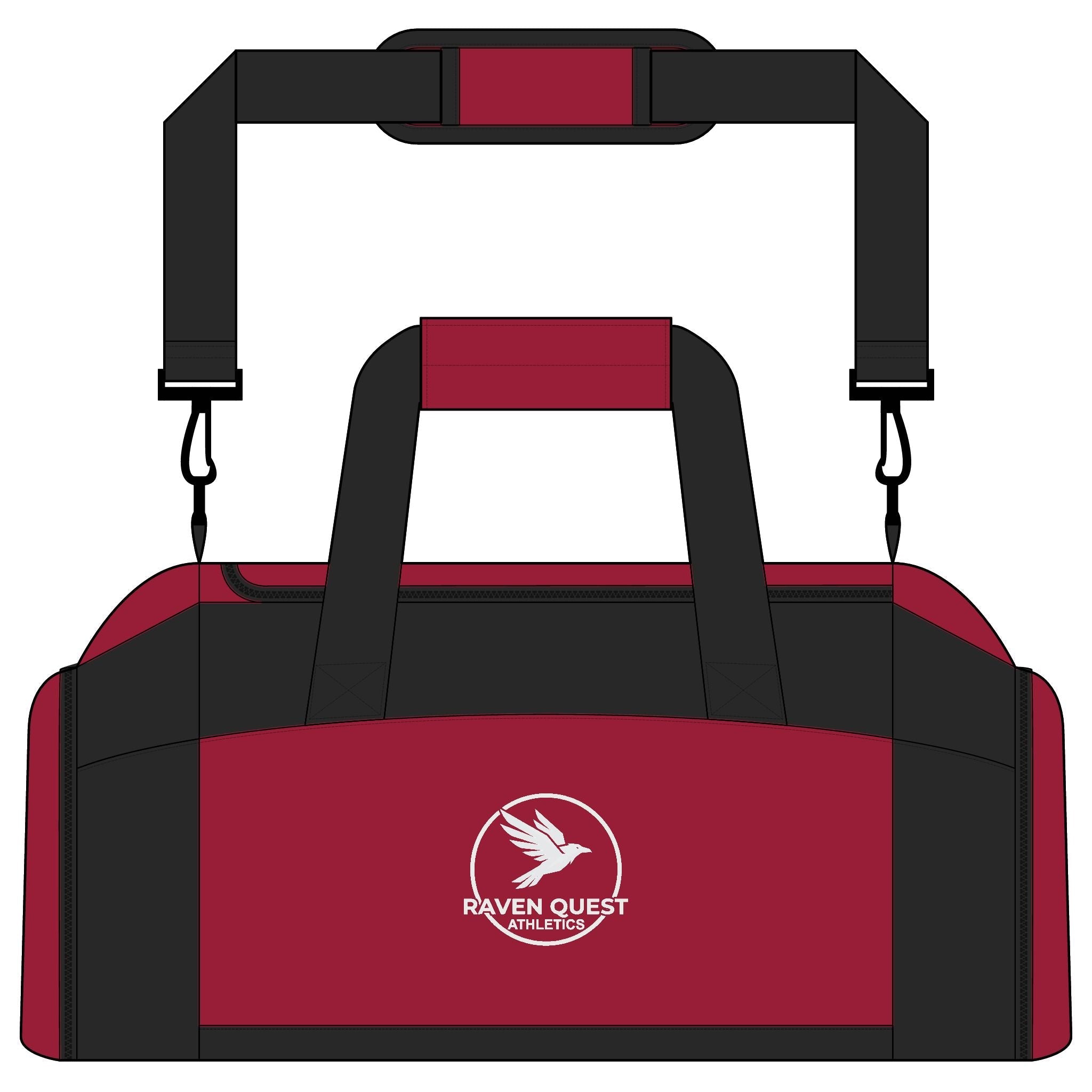 Raven Quest Athletics Gym Bag – Durable Sports Duffle with Logo - Raven Quest Apparel