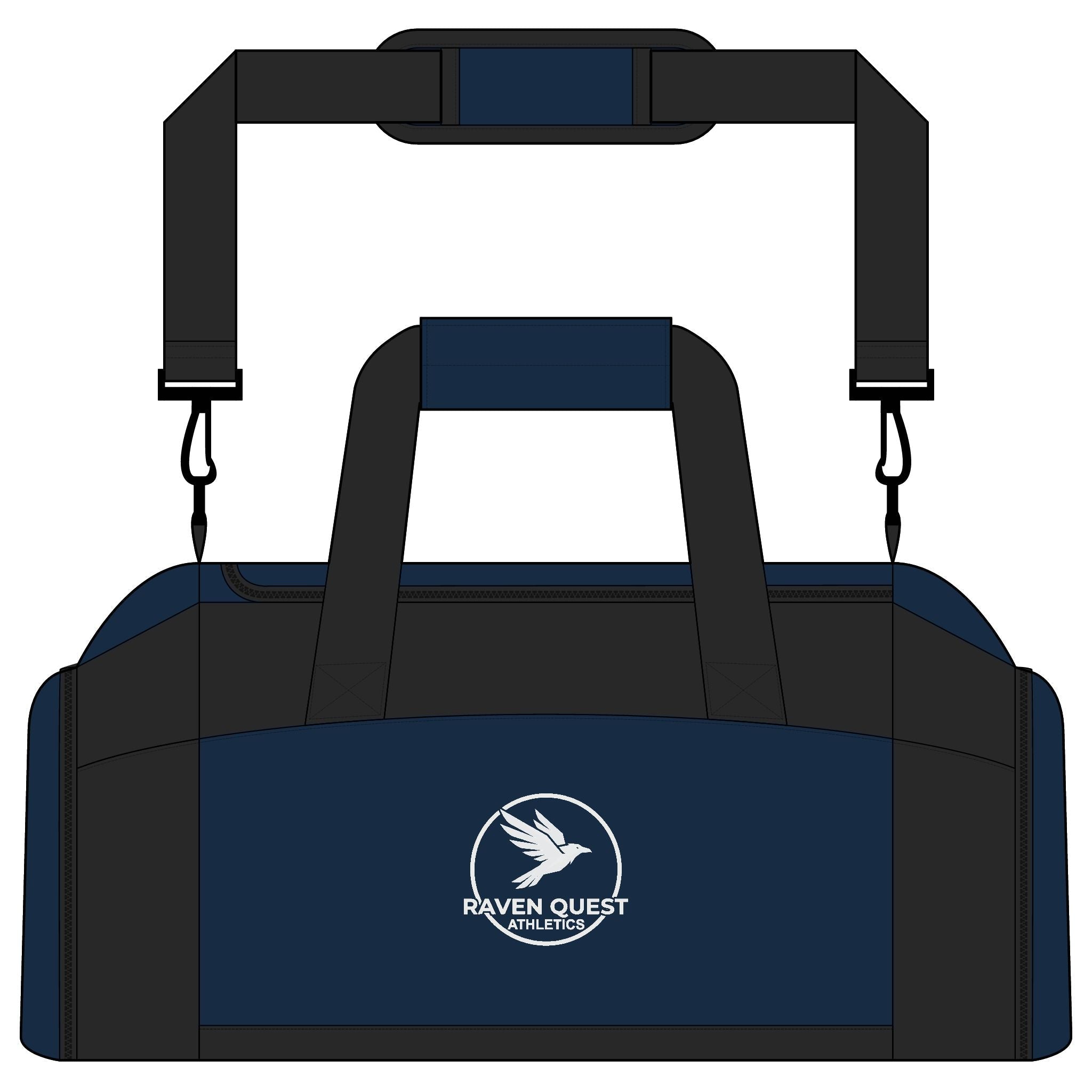 Raven Quest Athletics Gym Bag – Durable Sports Duffle with Logo - Raven Quest Apparel