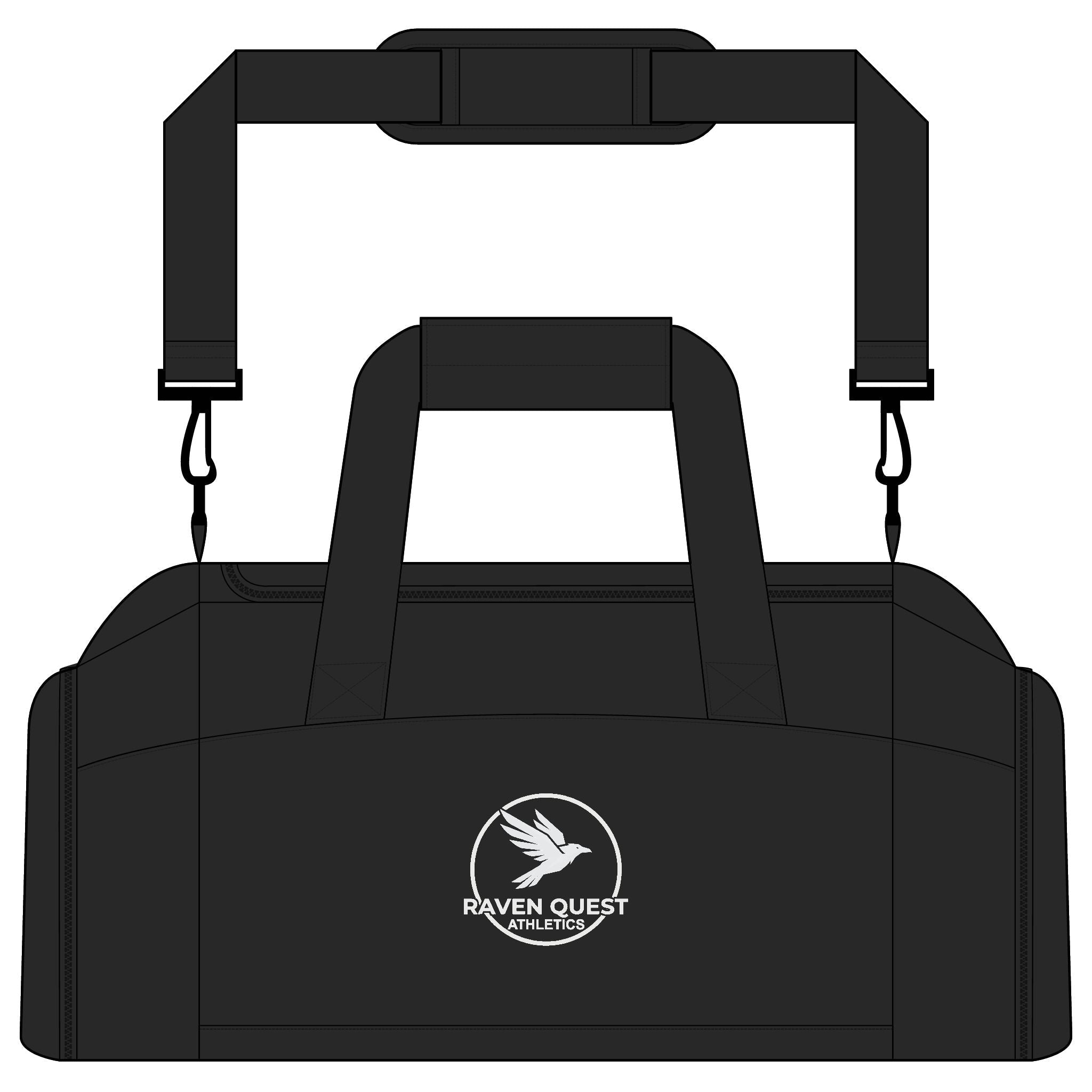 Raven Quest Athletics Gym Bag – Durable Sports Duffle with Logo - Raven Quest Apparel