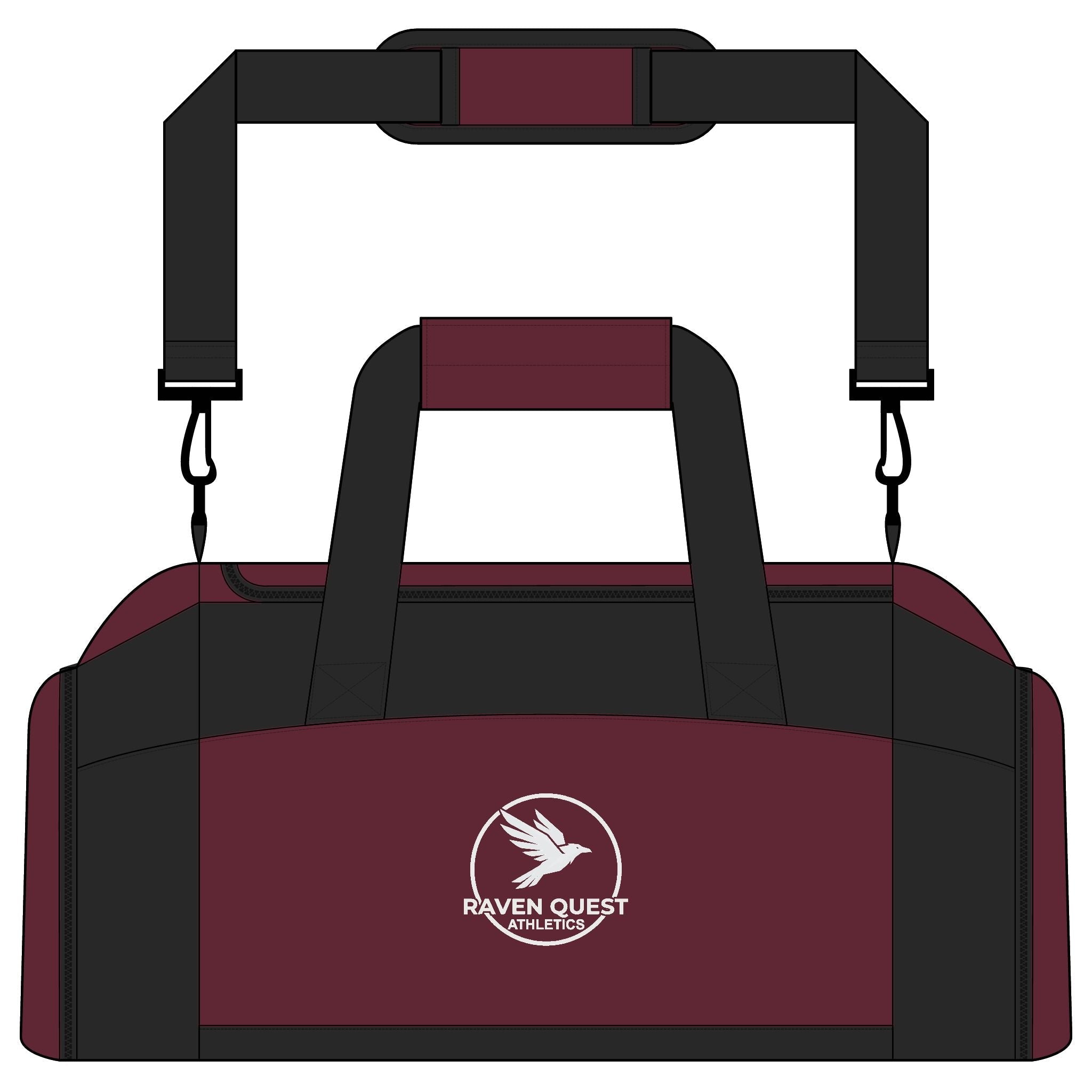Raven Quest Athletics Gym Bag – Durable Sports Duffle with Logo - Raven Quest Apparel