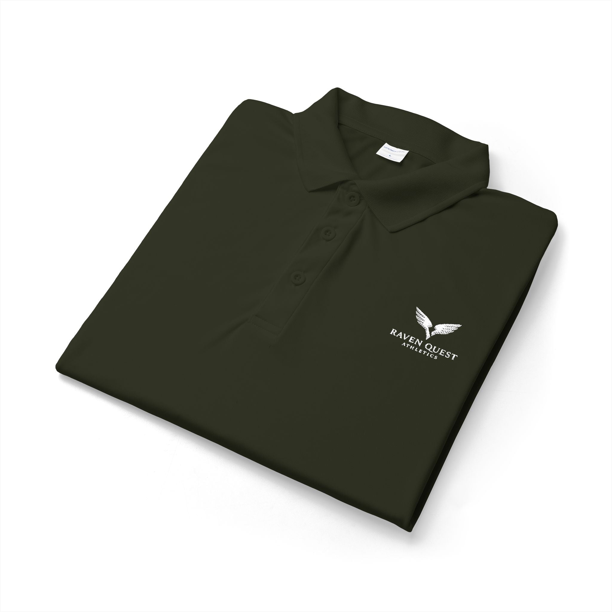 Raven Quest Athletics Logo Polo Shirt — Embroidered Golf Polo | Raven Quest Apparel - Raven Quest Apparel