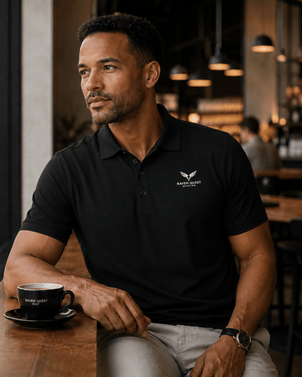 Raven Quest Athletics Logo Polo Shirt — Embroidered Golf Polo | Raven Quest Apparel - Raven Quest Apparel