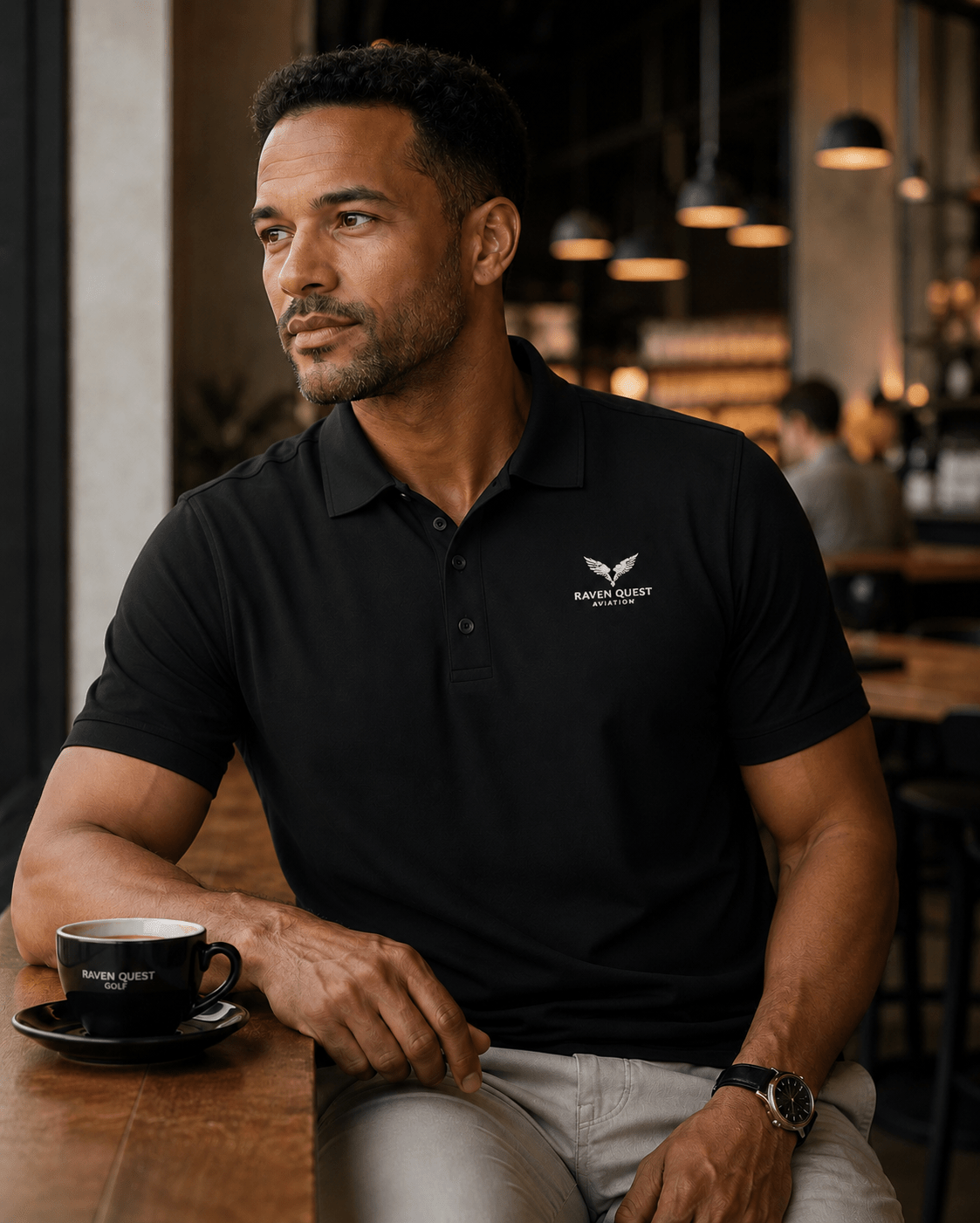 Raven Quest Athletics Logo Polo Shirt — Embroidered Golf Polo | Raven Quest Apparel - Raven Quest Apparel