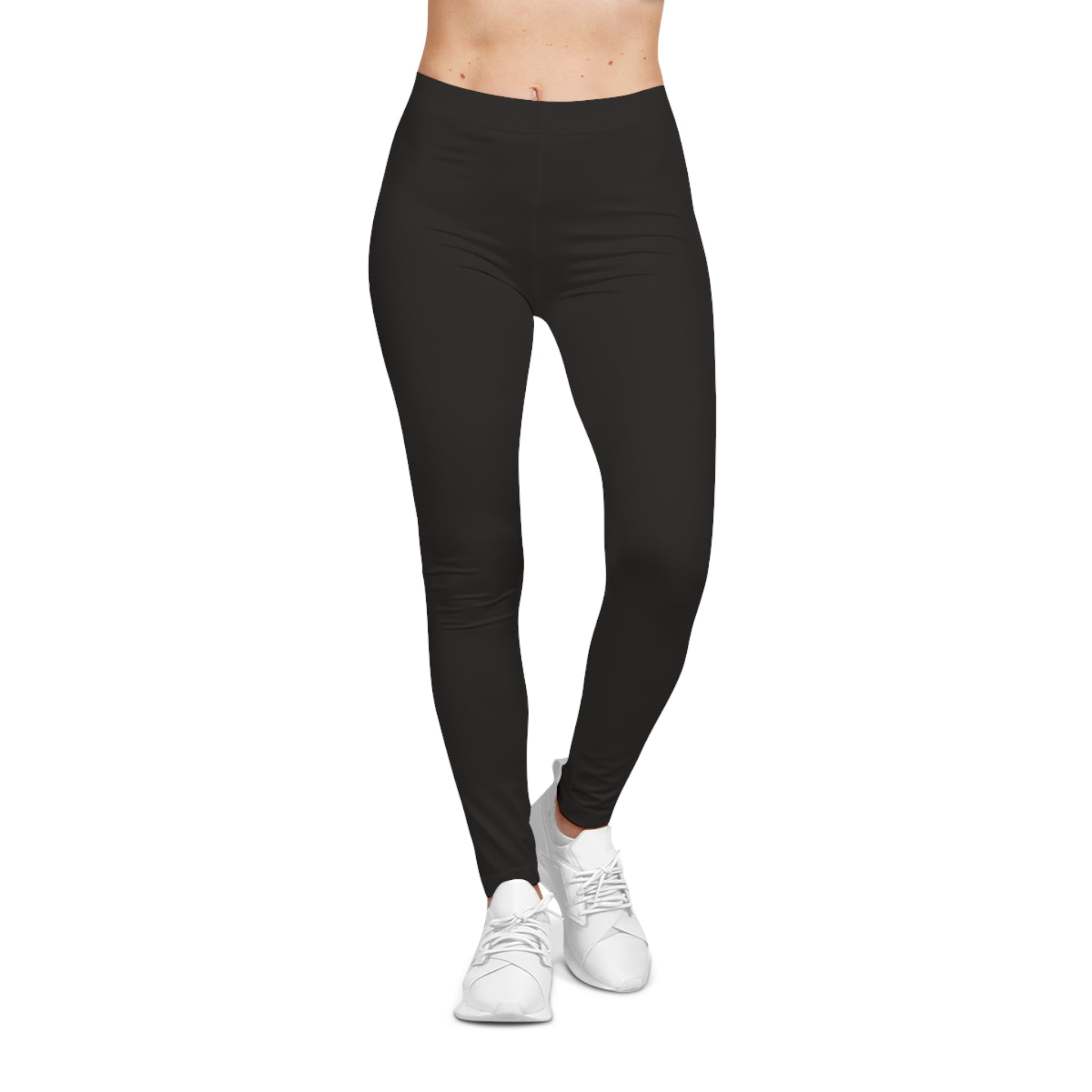 Raven Quest Black Logo Leggings — Women's Graphic Side - Print Activewear - Raven Quest Apparel