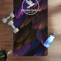Raven Quest Feather - Pattern Rubber Yoga Mat — Non - Slip Exercise Mat with Logo - Raven Quest Apparel
