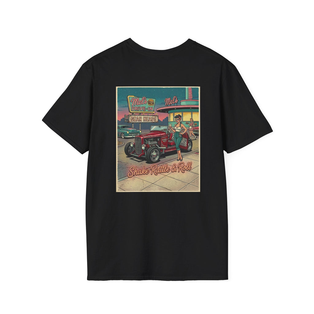 Retro Diner Hot Rod T-Shirt — Vintage 1950s Car & Pin - Up Tee - Raven Quest Apparel