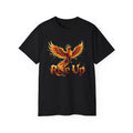 Rise Up Phoenix T-Shirt — Fiery Inspirational Graphic Tee - Raven Quest Apparel