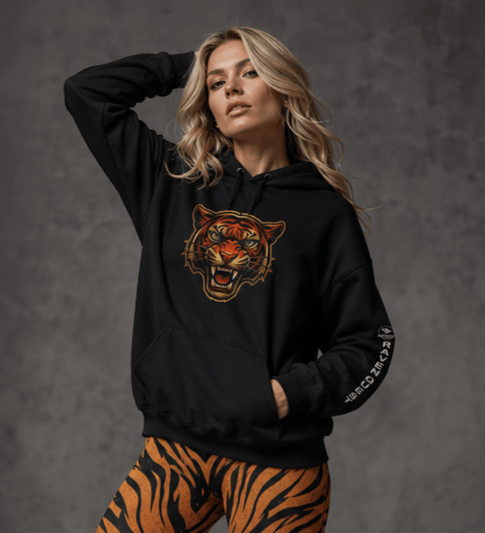 Roaring Tiger Hoodie — Graphic Pullover | Raven Quest Apparel - Raven Quest Apparel