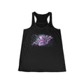 Skull & Moon Floral Racerback Tank — Gothic Purple Skull Graphic Women’s Tank - Raven Quest Apparel