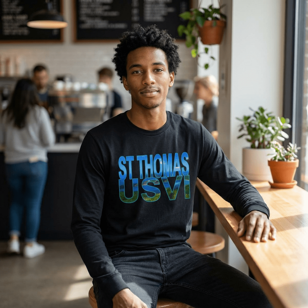 St Thomas Long Sleeve Tee — Megan's Bay Photo Print - Raven Quest - Raven Quest Apparel